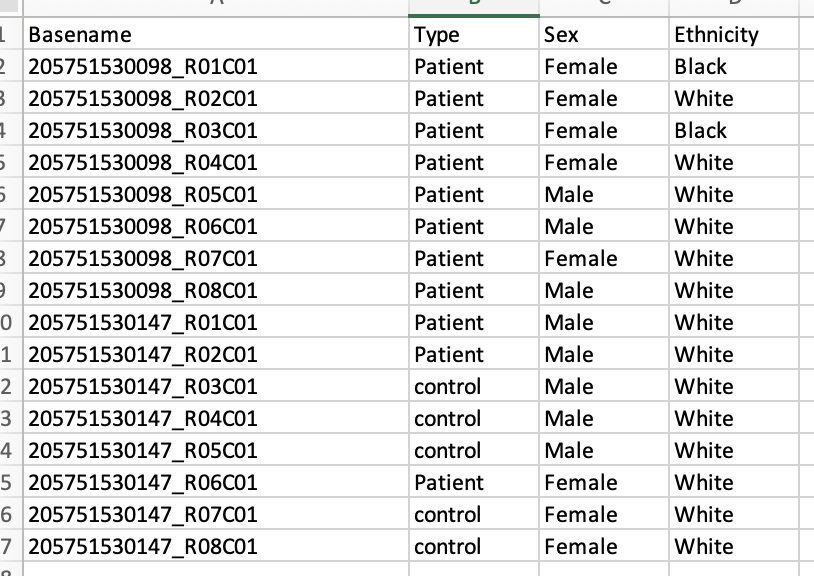 csv file