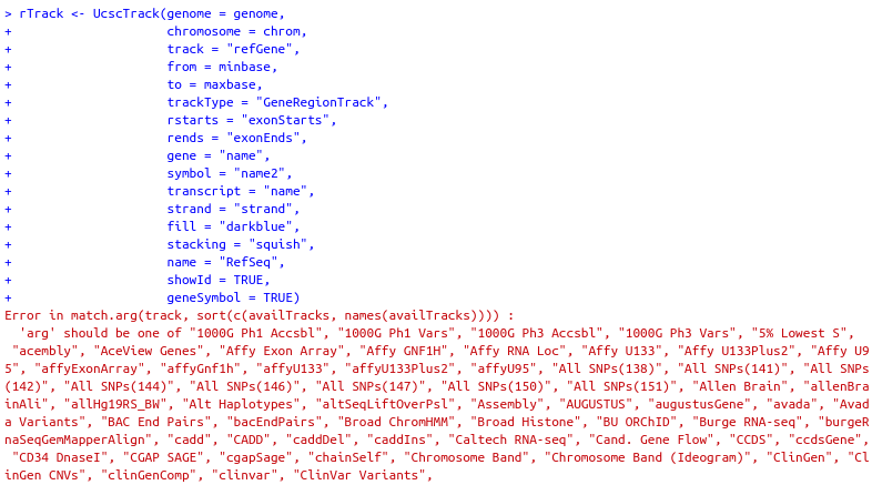 Error of using UcscTrack()
