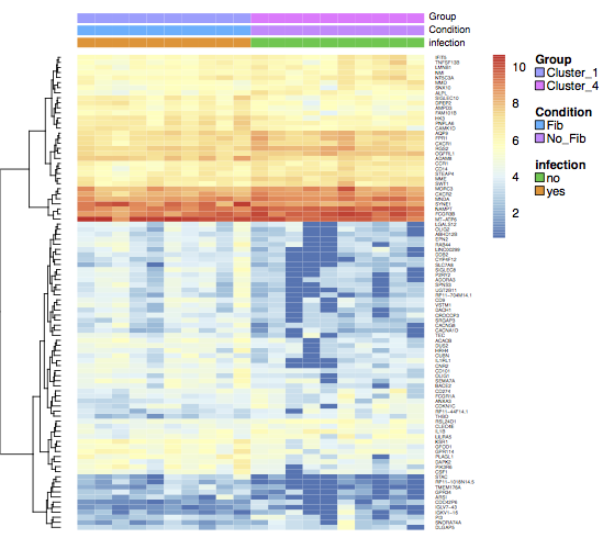 heatmap of results FDR < 0.05 if the data was not pre-filtered